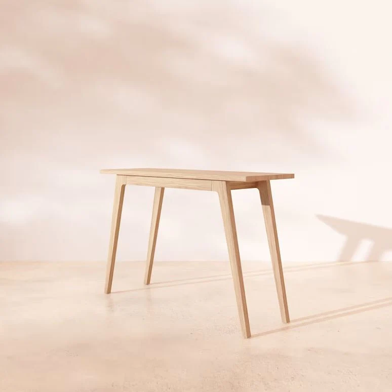 Letur Natural Solid Oak Console Table - Image 2