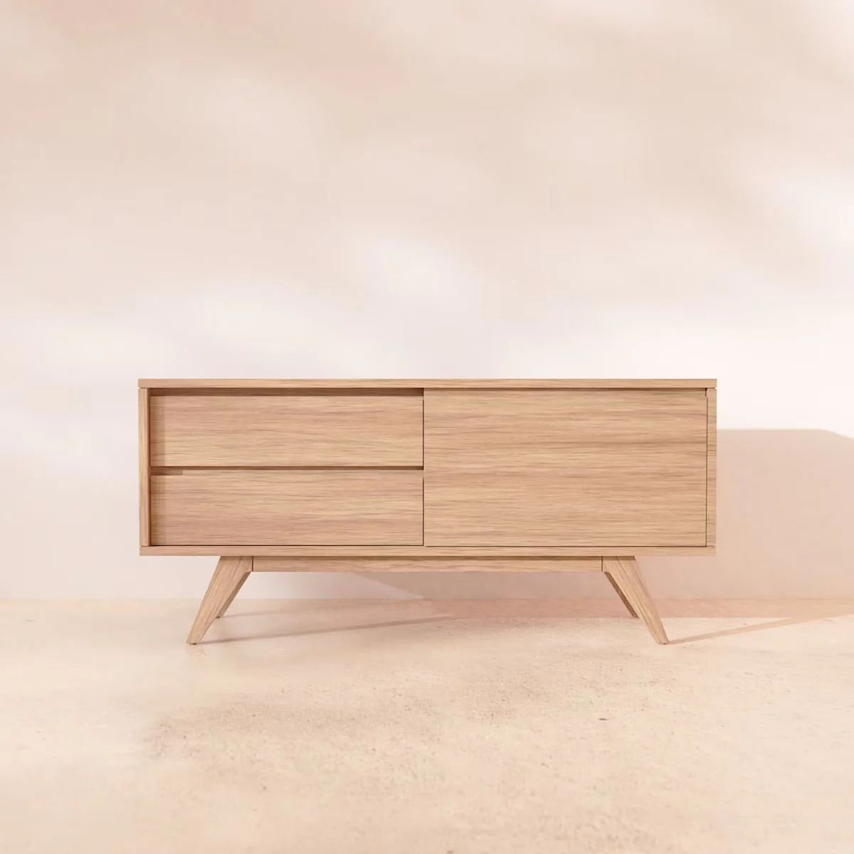 Letur Natural Solid Oak Entertainment Unit