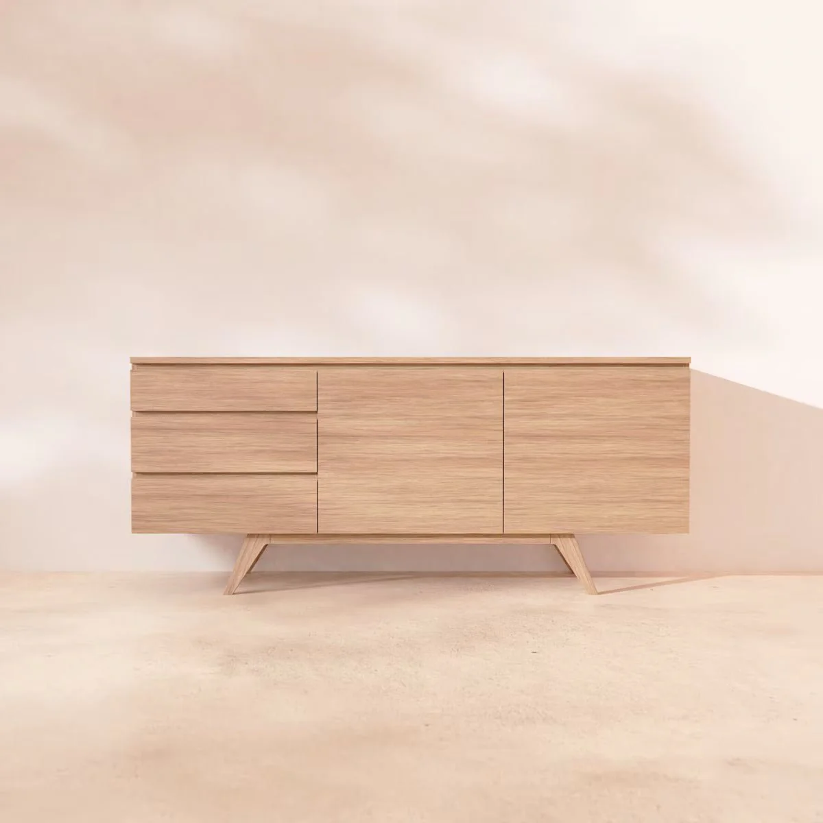 Letur Natural Solid Oak Large Sideboard