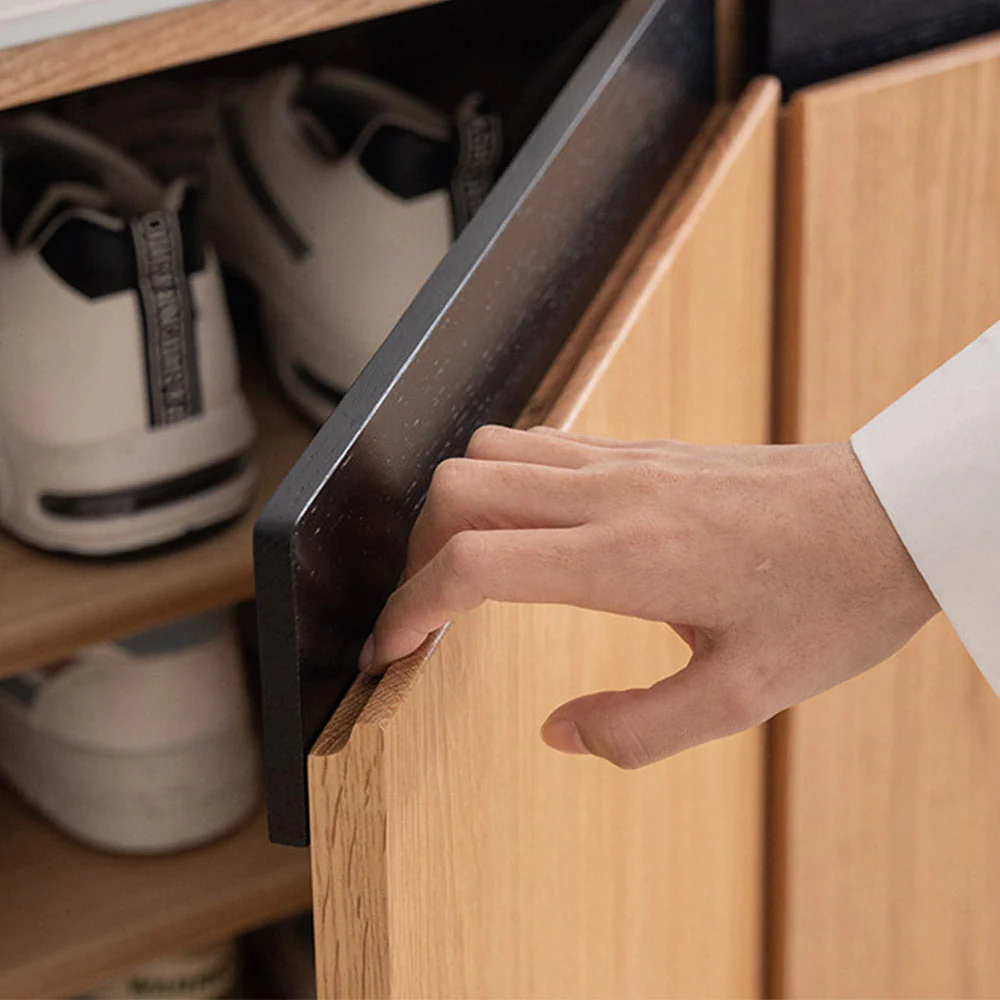 Limina Natural Solid Oak Shoe Cabinet with Ceramic Top - Image 7