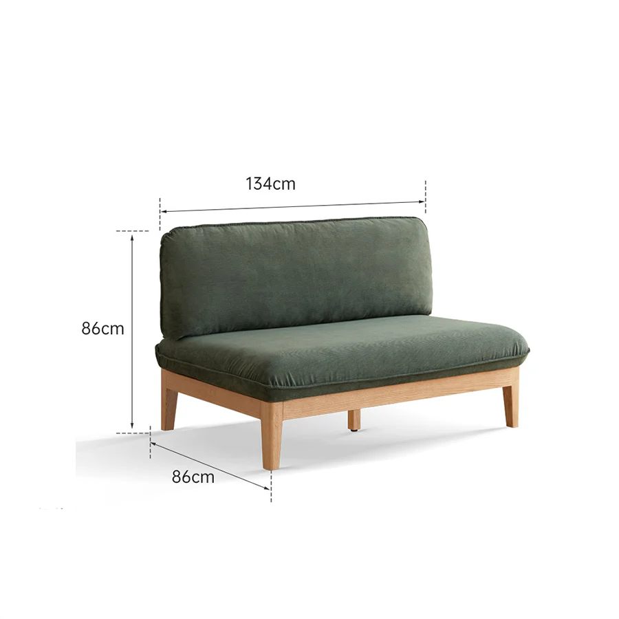 Limoges Natural Solid Oak Corduroy Sofa - Image 9