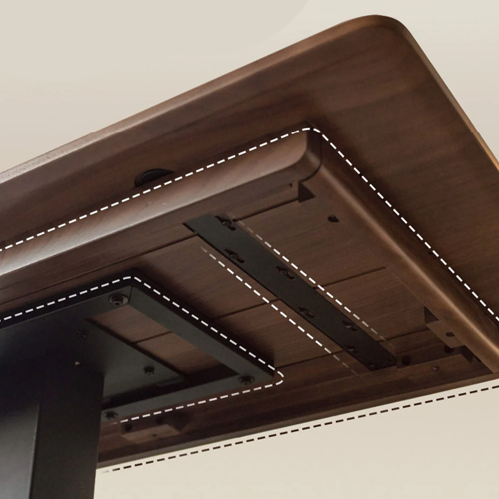 Linnich Natural Solid Walnut Height Adjustable Coffee Table - Image 11