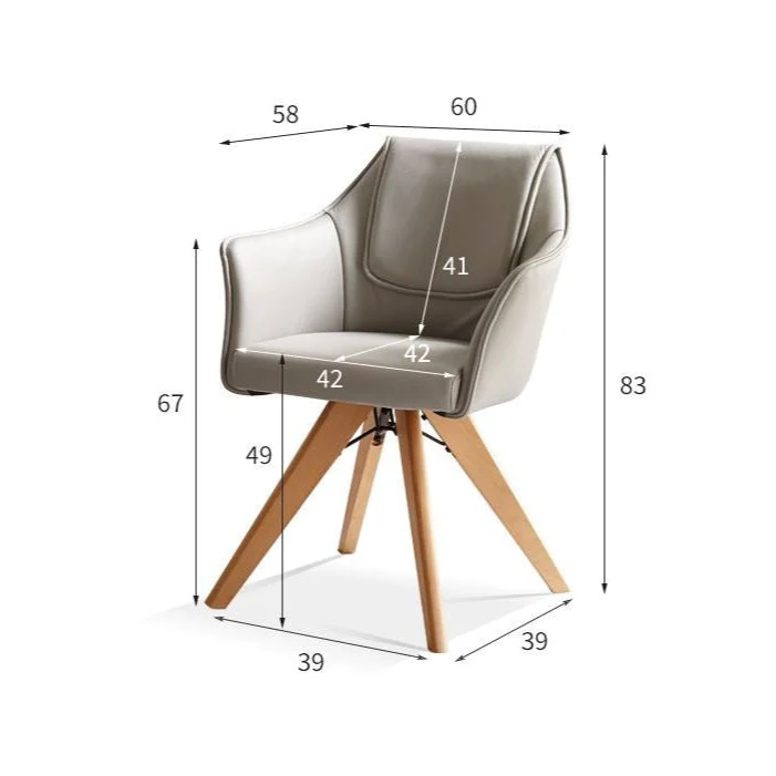 Lorna Swivel Study Chair - Image 5