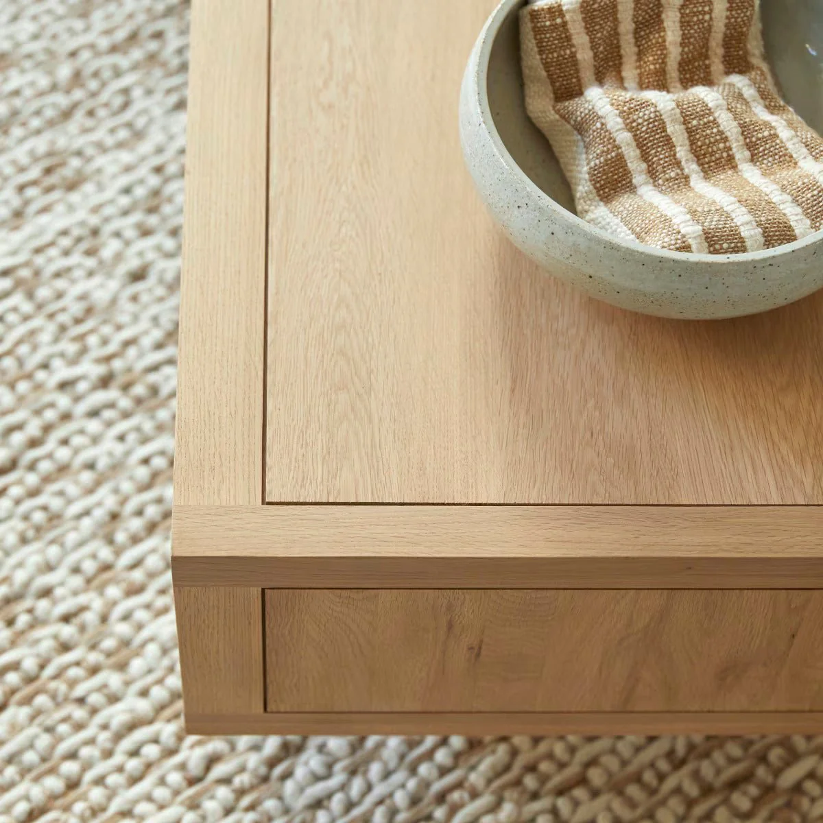 Lorris Natural Solid Oak Coffee Table - Image 3