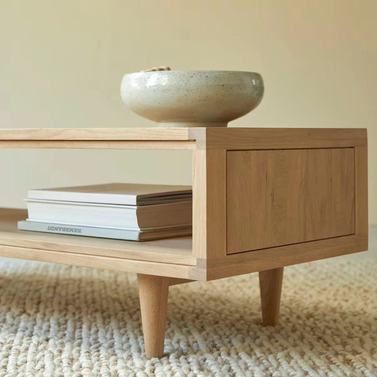 Lorris Natural Solid Oak Coffee Table - Image 5