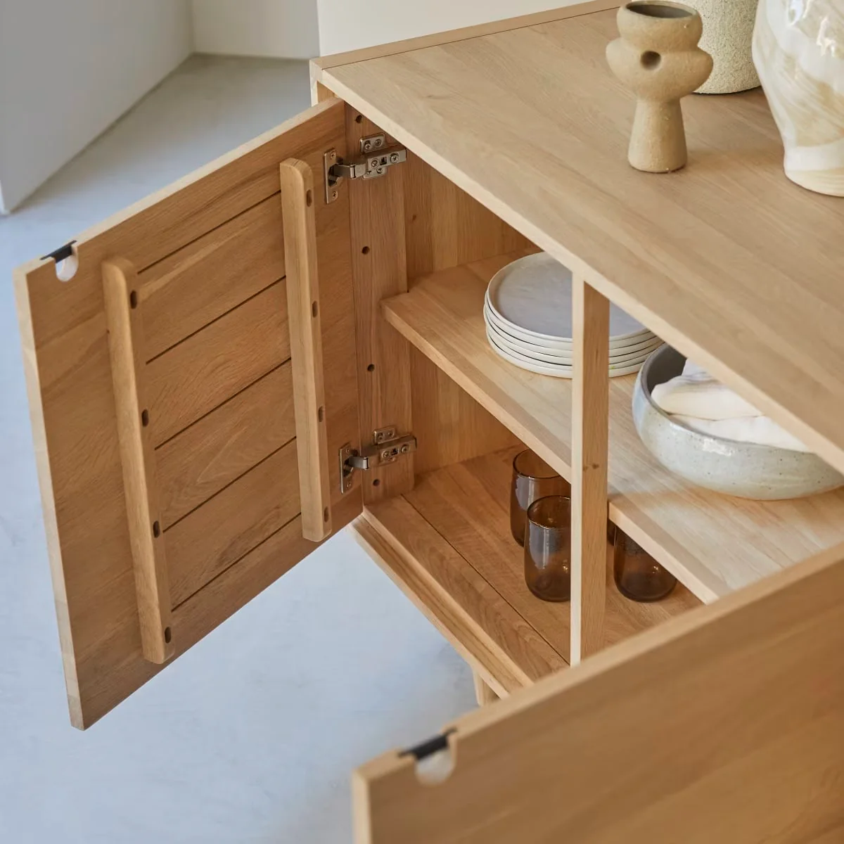 Lorris Natural Solid Oak Sideboard - Image 4