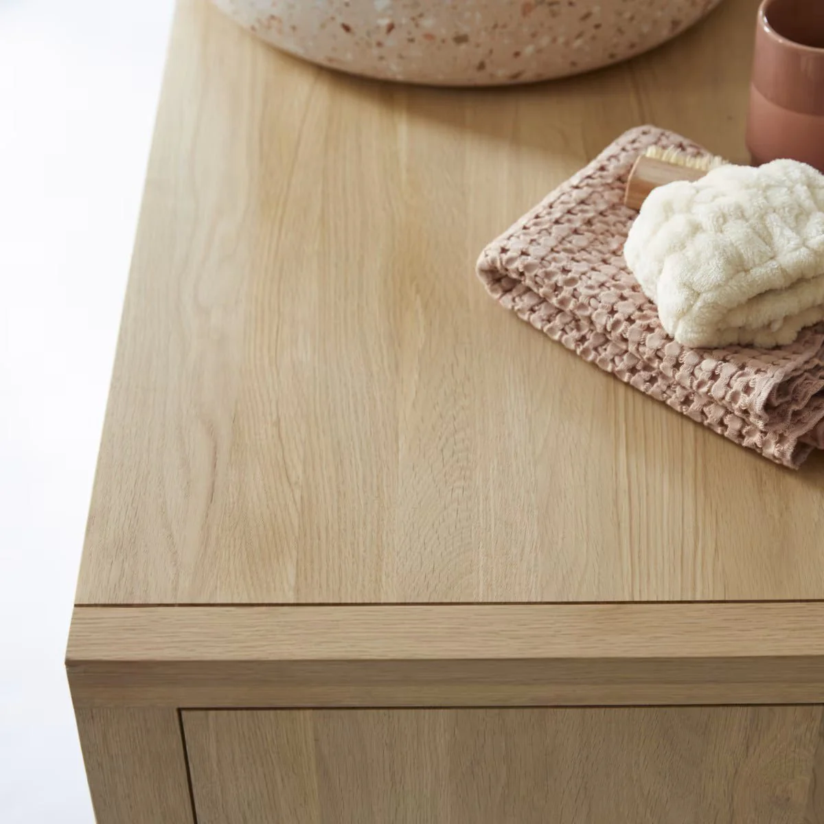 Lorris Natural Solid Oak Single Basin Vanity Unit - Image 5