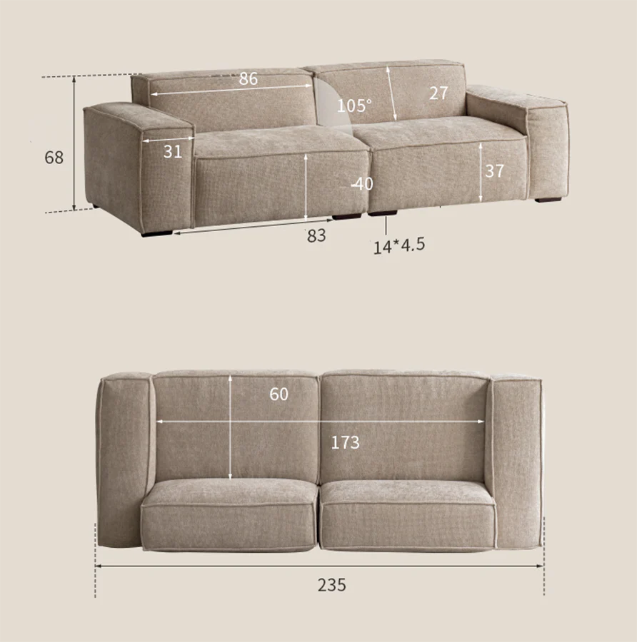 Loveren Chenille Sofa - Image 10