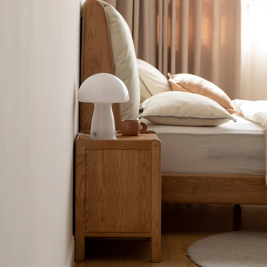 Loze Natural Solid Ash Bedside Table - Image 3