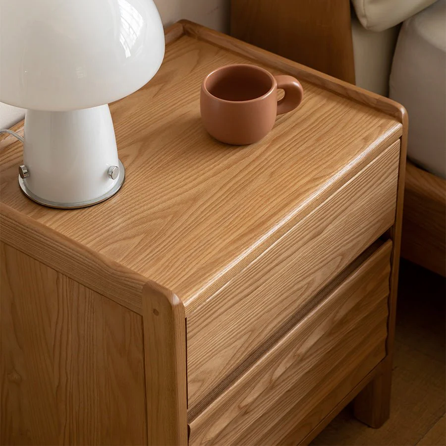 Loze Natural Solid Ash Bedside Table - Image 4