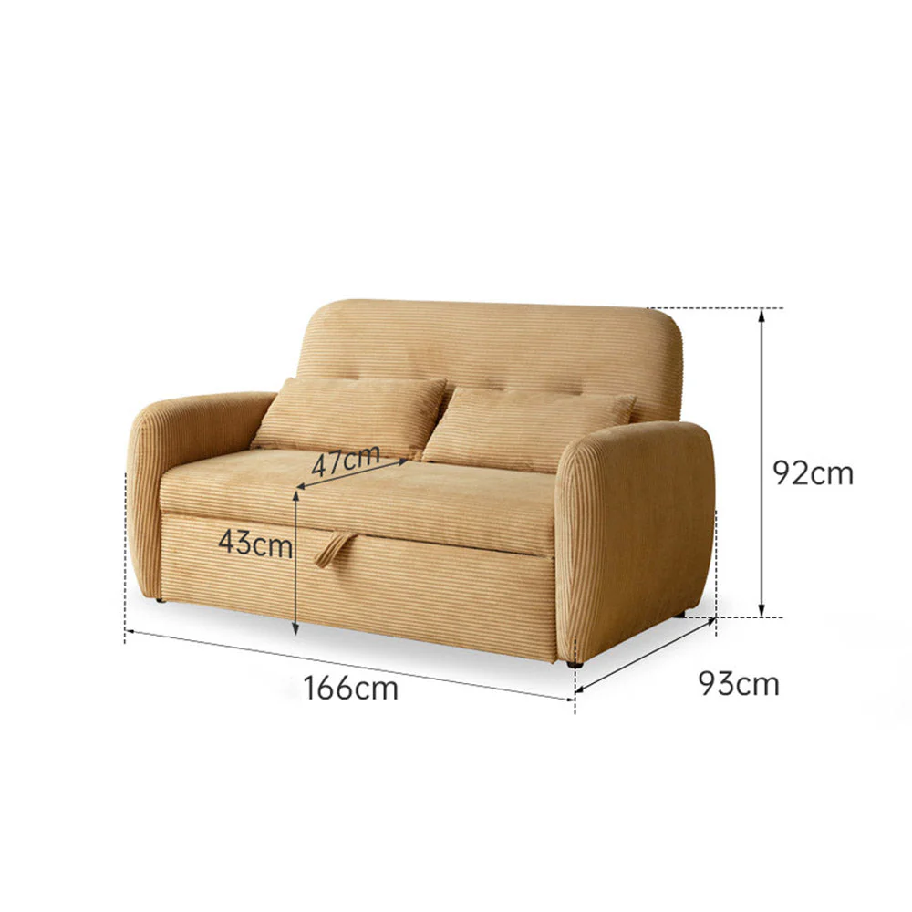 Lucca Corduroy Sofa Bed - Image 10