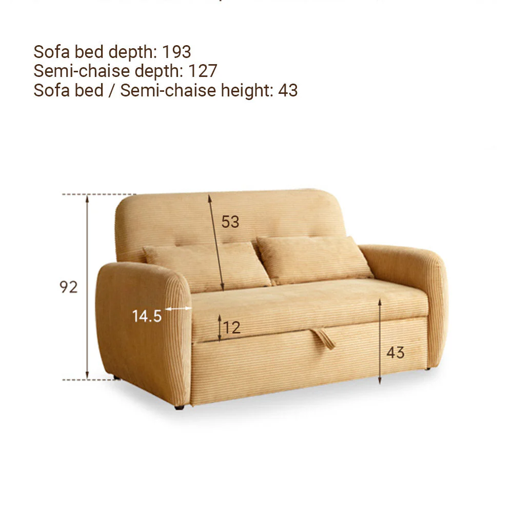 Lucca Corduroy Sofa Bed - Image 11