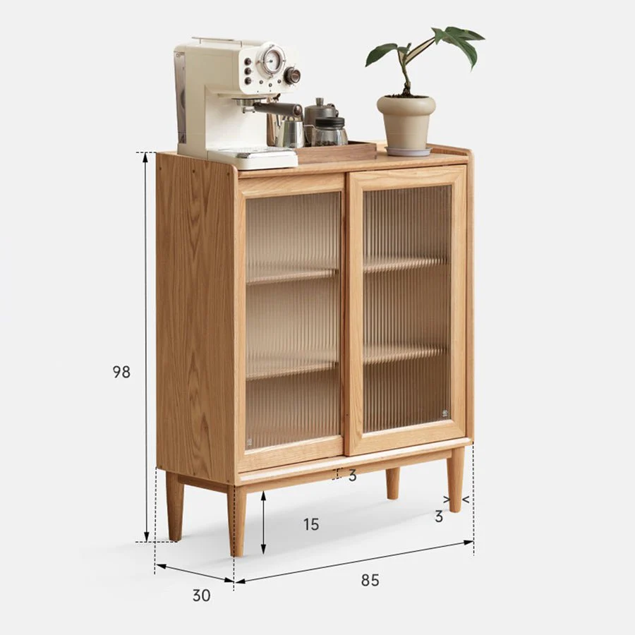 Lund Natural Solid Oak Small Sideboard - Image 7