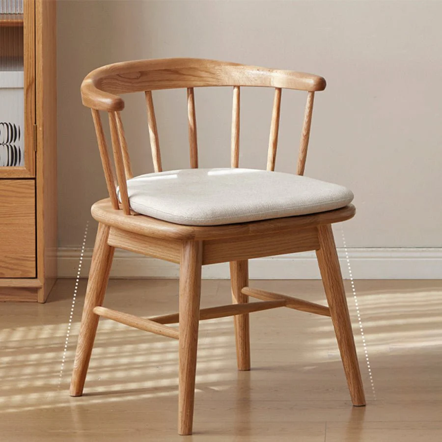 Luvia Natural Solid Oak Swivel Dining Chair