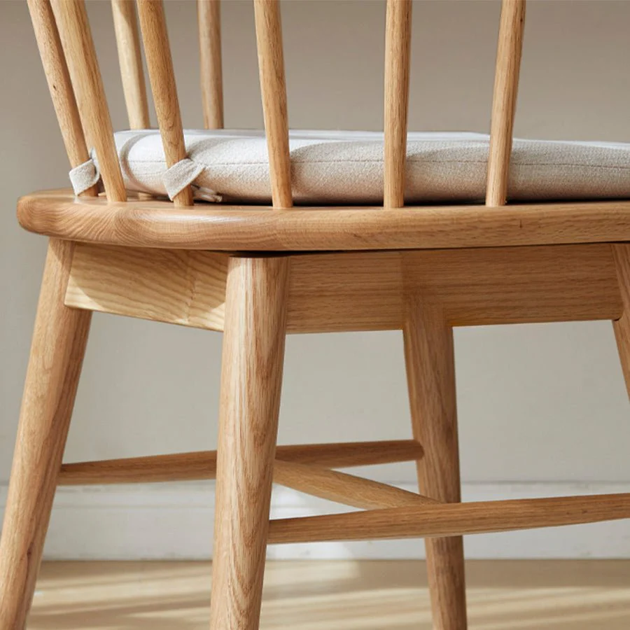 Luvia Natural Solid Oak Swivel Dining Chair - Image 5