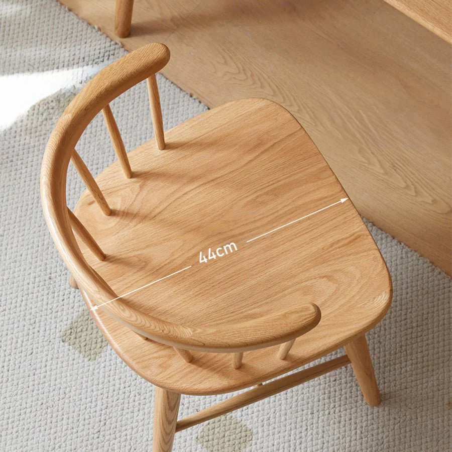 Luvia Natural Solid Oak Swivel Dining Chair - Image 7