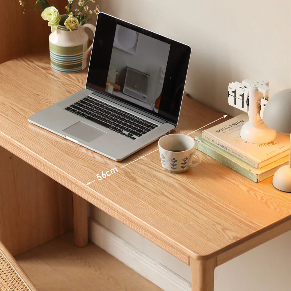 Lyon Natural Solid Oak Office Desk - Image 6