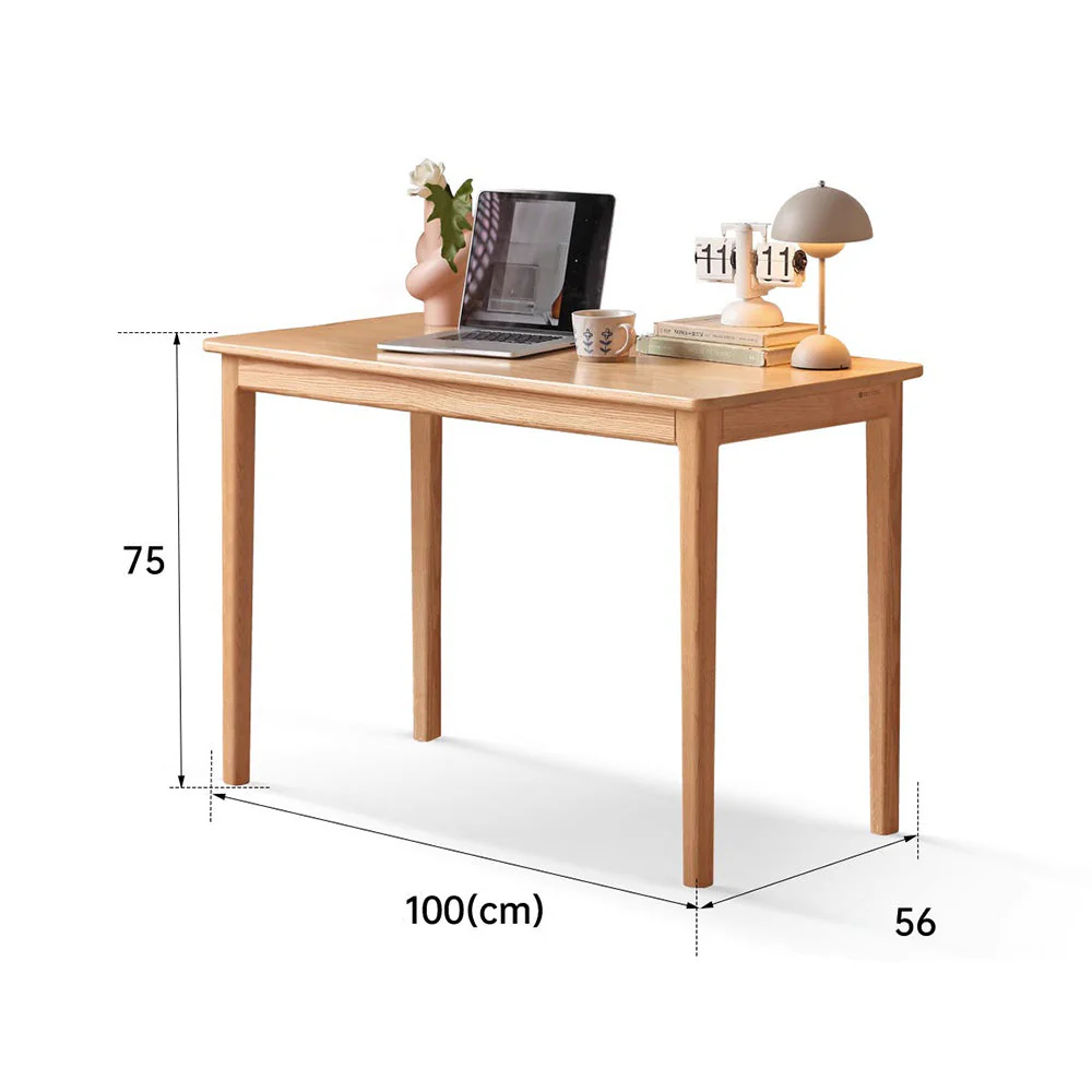 Lyon Natural Solid Oak Office Desk - Image 7