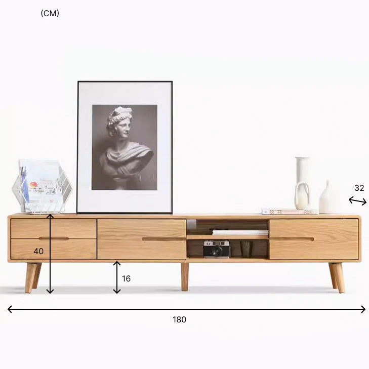 Malmo Natural Solid Oak Entertainment Unit Design Two - Image 11