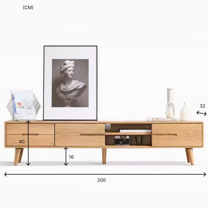 Malmo Natural Solid Oak Entertainment Unit Design Two - Image 12