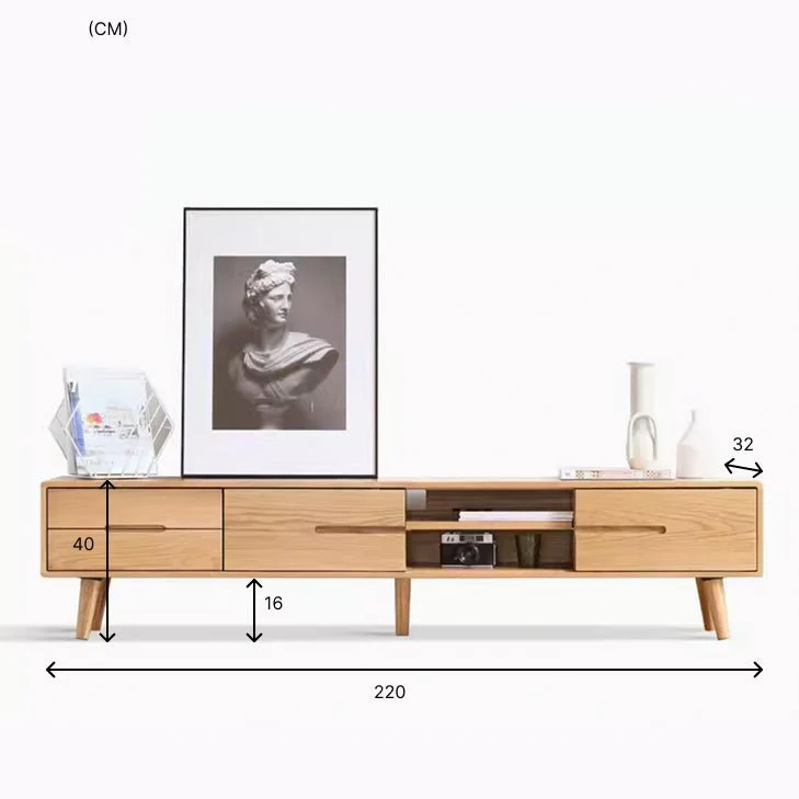Malmo Natural Solid Oak Entertainment Unit Design Two - Image 13