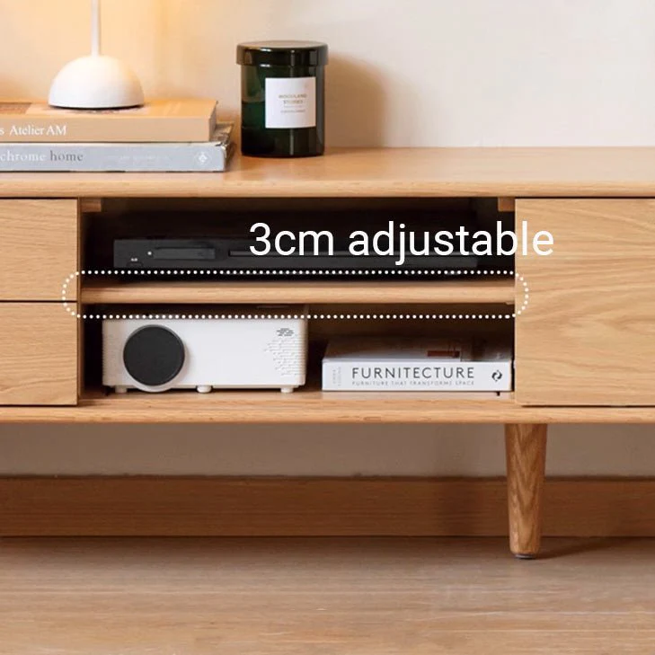 Malmo Natural Solid Oak Entertainment Unit Design Two - Image 8