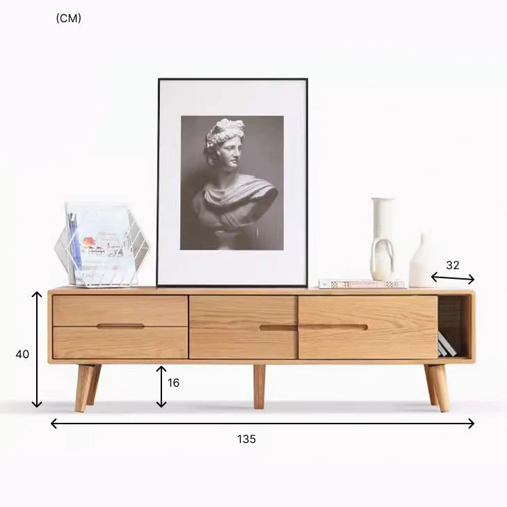 Malmo Natural Solid Oak Entertainment Unit Design Two - Image 9