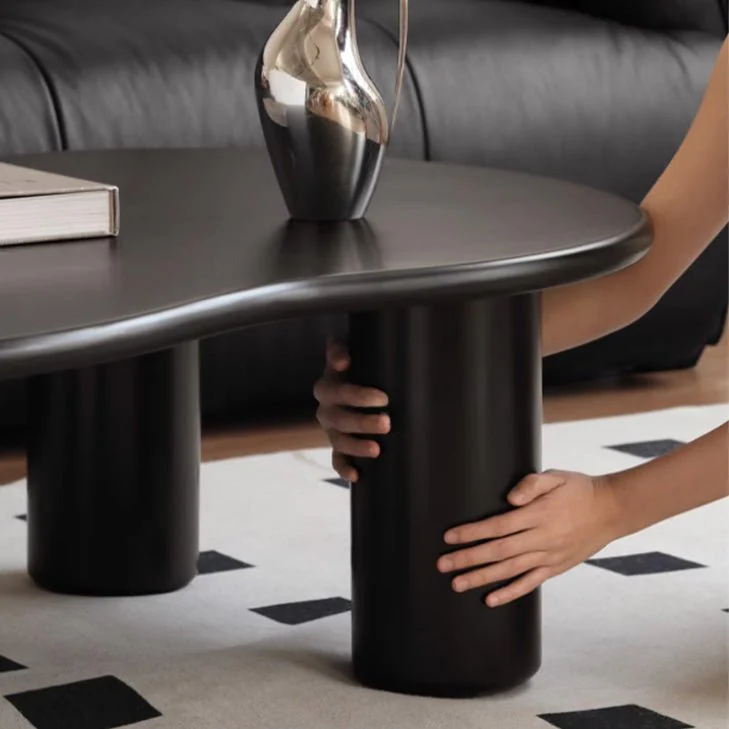 Malta Solid Rubber Wood Coffee in Charcoal Finish Table - Image 4