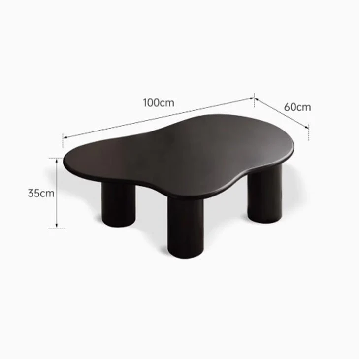 Malta Solid Rubber Wood Coffee in Charcoal Finish Table - Image 5