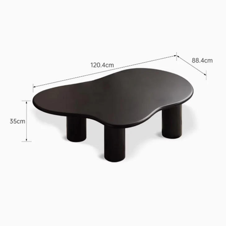Malta Solid Rubber Wood Coffee in Charcoal Finish Table - Image 6