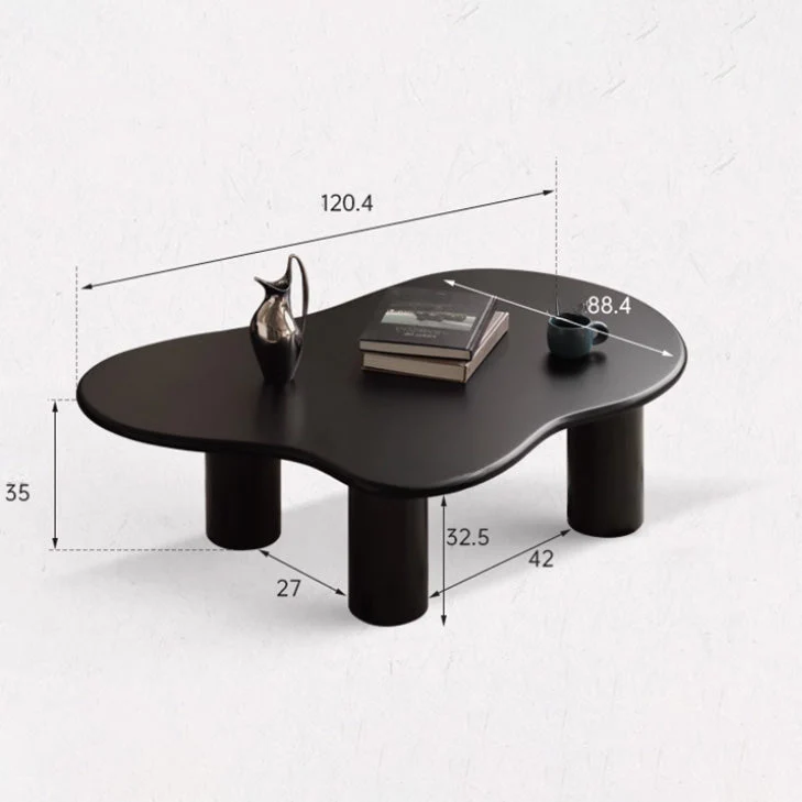 Malta Solid Rubber Wood Coffee in Charcoal Finish Table - Image 7