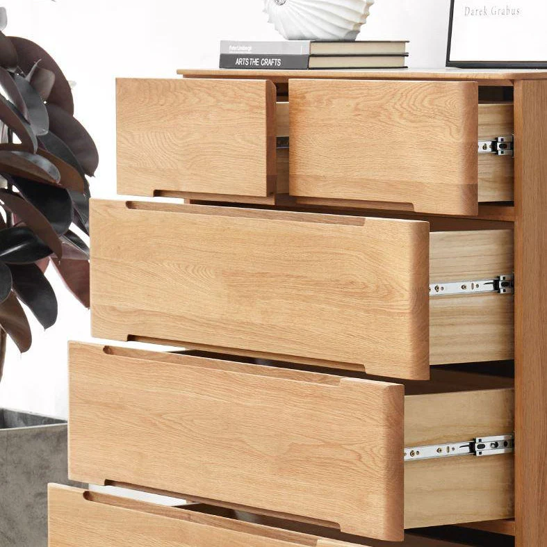 Manchester Natural Solid Oak 2+3 Chest of Drawers - Image 4