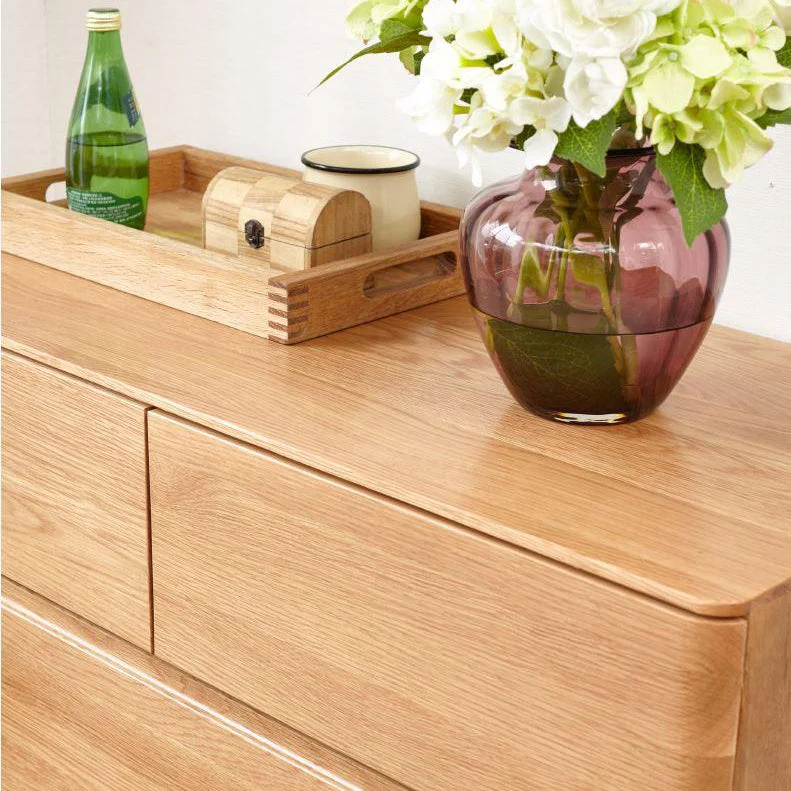 Manchester Natural Solid Oak 2+3 Chest of Drawers - Image 7