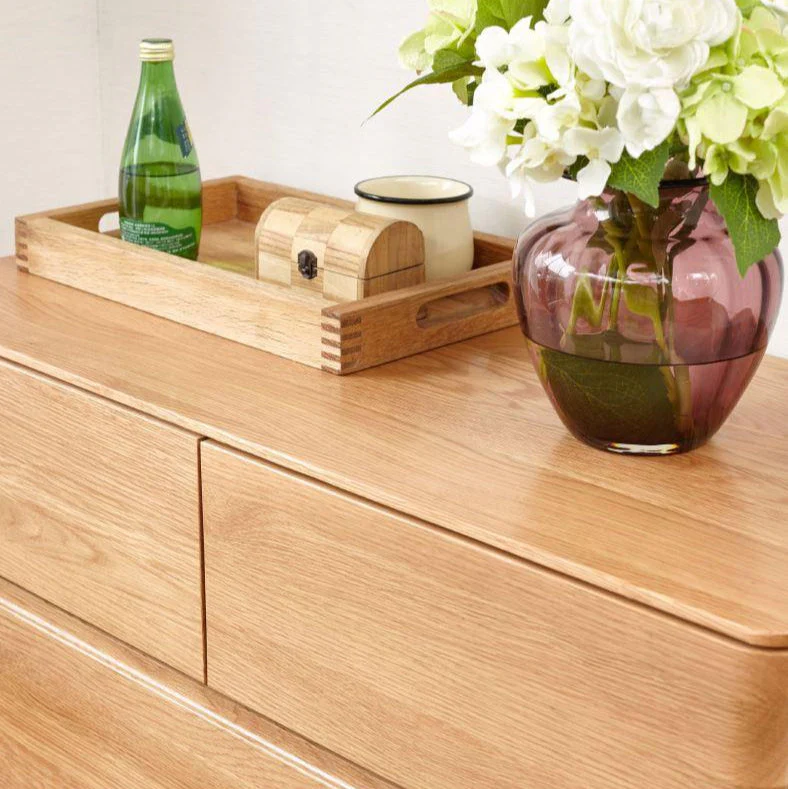 Manchester Natural Solid Oak 3+4 Chest of Drawers - Image 4