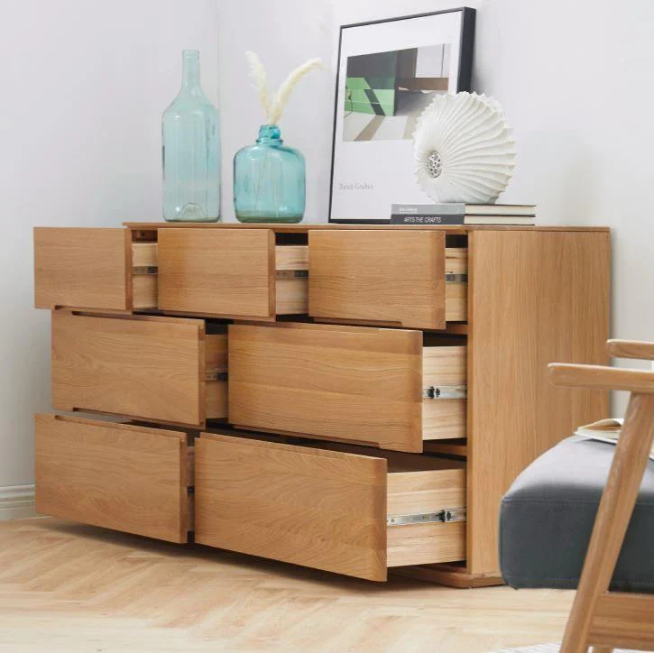 Manchester Natural Solid Oak 3+4 Chest of Drawers - Image 8