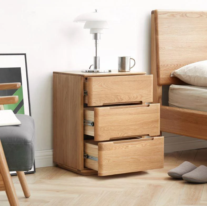 Manchester Natural Solid Oak Bedside Table - Image 3