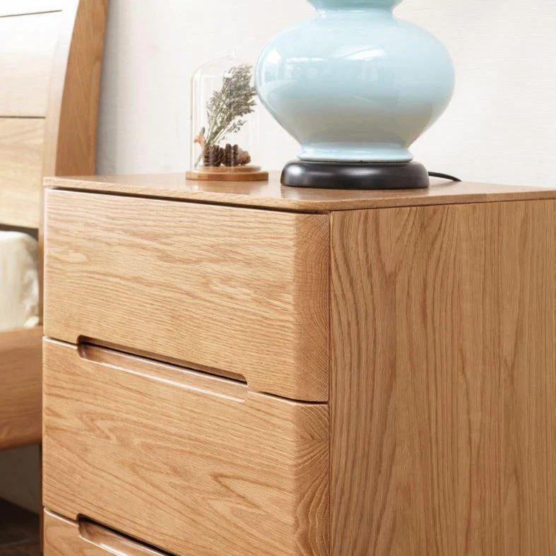 Manchester Natural Solid Oak Bedside Table - Image 5