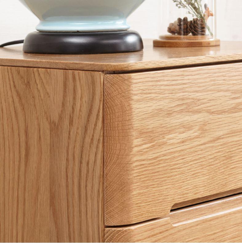 Manchester Natural Solid Oak Bedside Table - Image 7