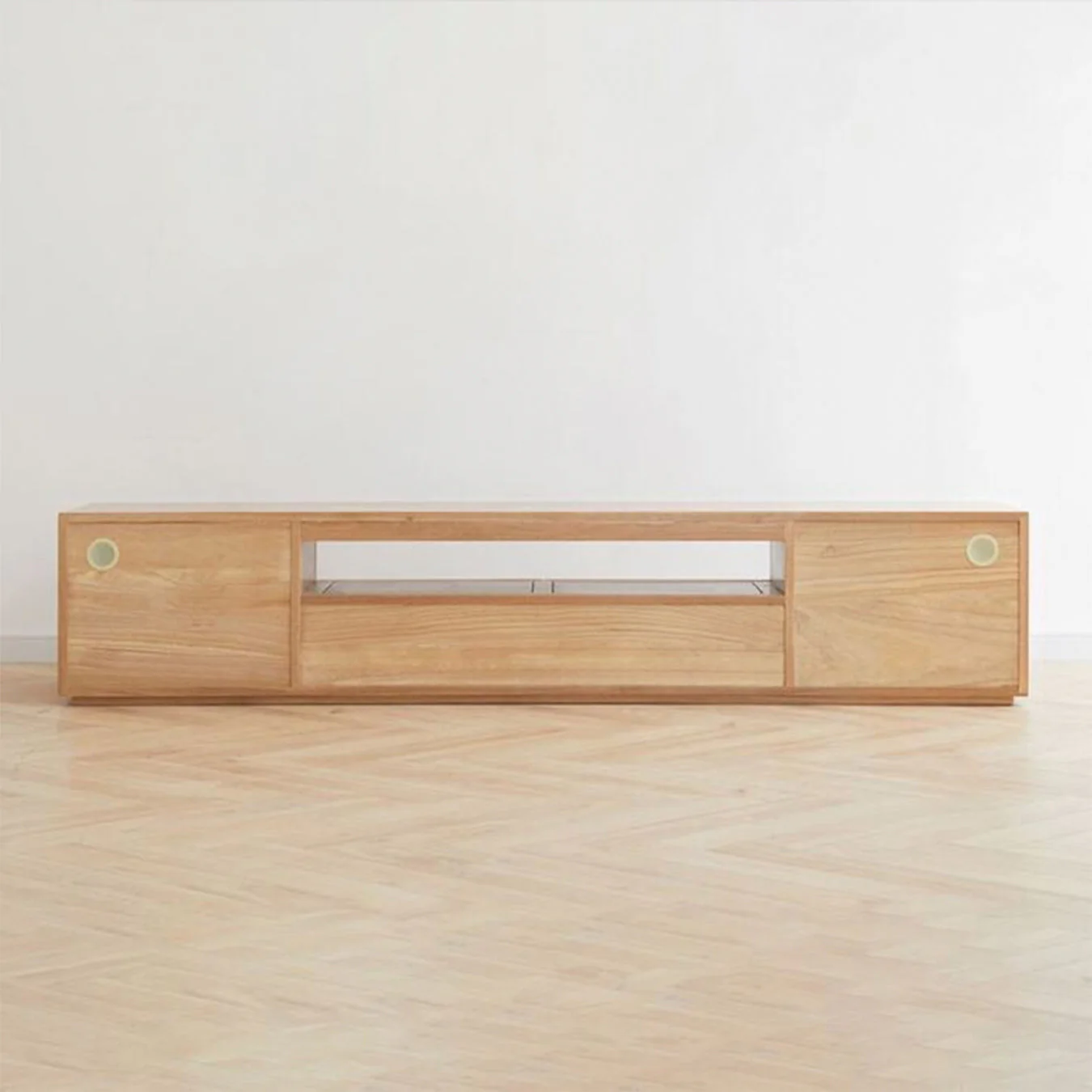 Manchester Natural Solid Oak large TV Unit - Image 2