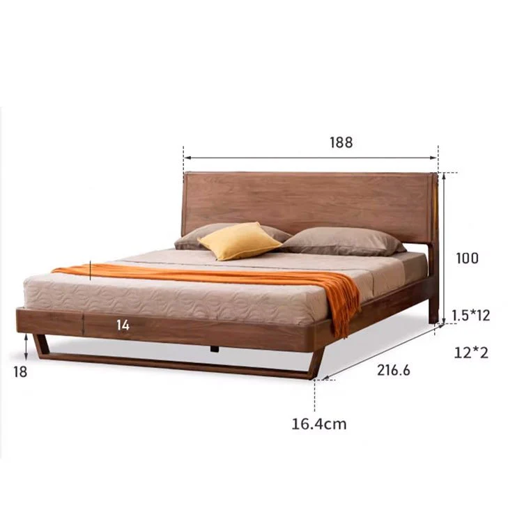 Manchester Natural Solid Walnut Bed Frame - Image 5
