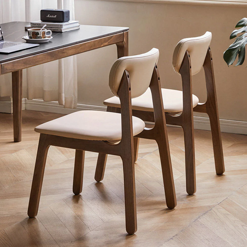 Marche Natural Solid Walnut Dining Chair - Image 4
