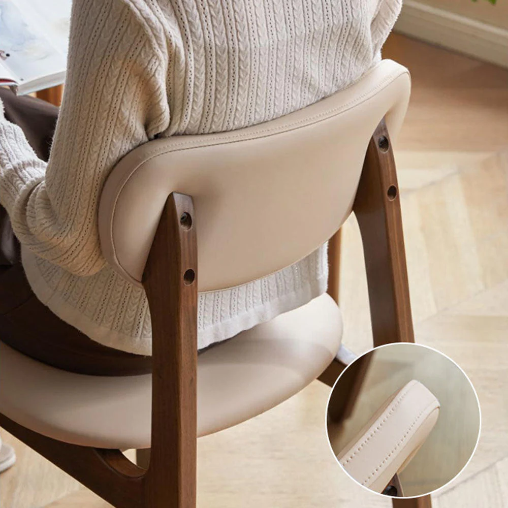 Marche Natural Solid Walnut Dining Chair - Image 5