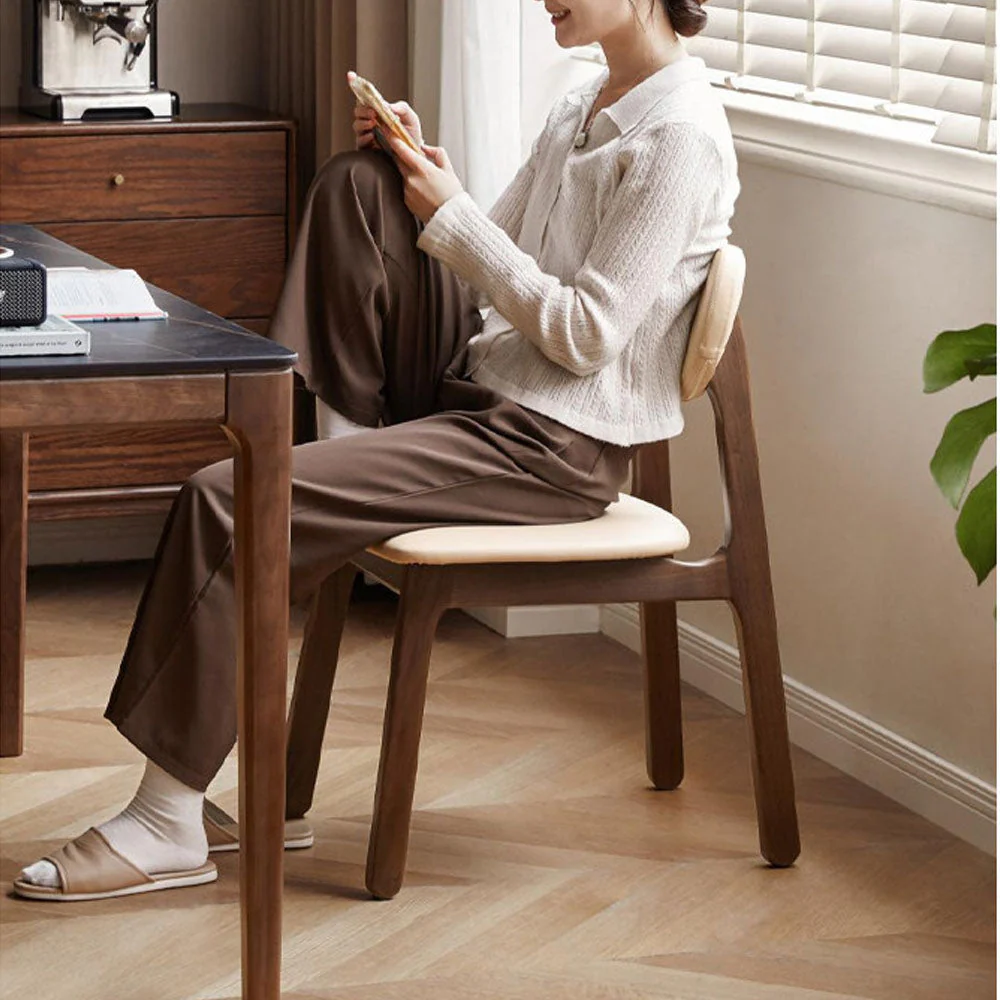 Marche Natural Solid Walnut Dining Chair - Image 6