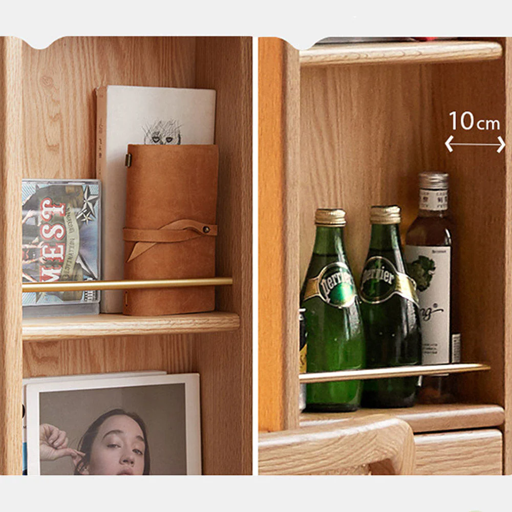 Marradi Natural Solid Oak Slim Bookcase - Image 5