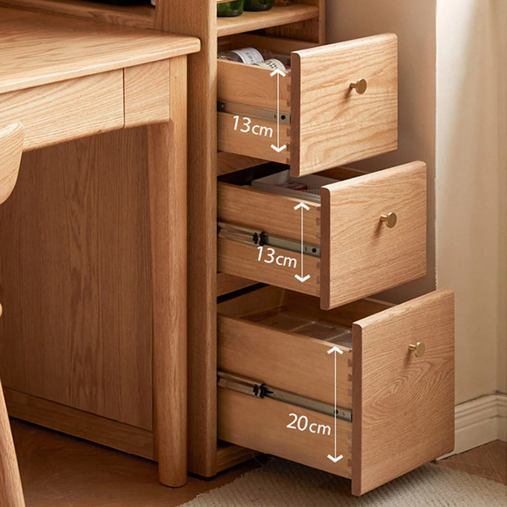 Marradi Natural Solid Oak Slim Bookcase - Image 6