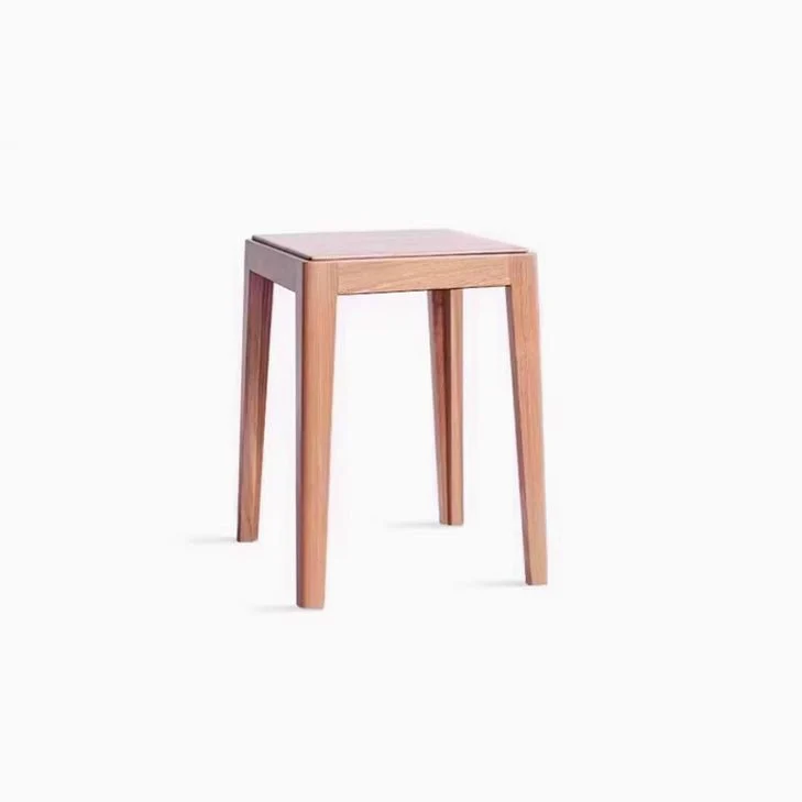 Matsue Natural Solid Hardwood Stacking Stool - Image 7