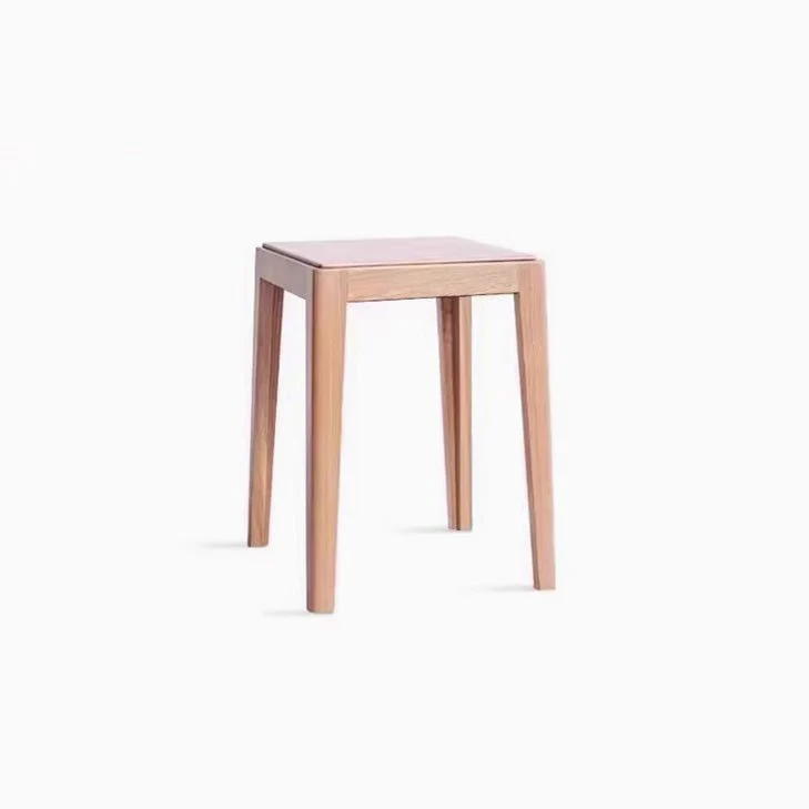 Matsue Natural Solid Hardwood Stacking Stool - Image 9