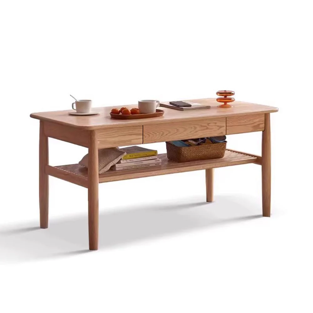 Mayen Natural Solid Oak Tall Coffee Table - Image 7