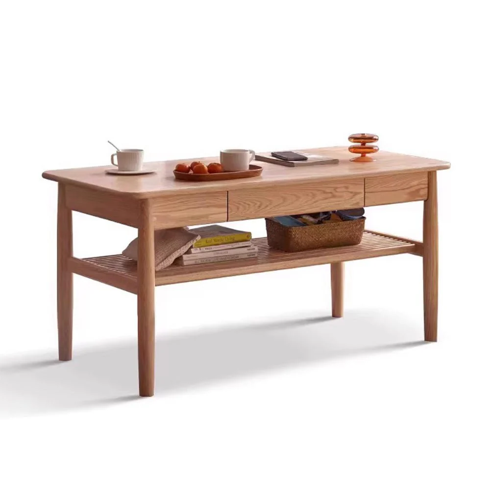 Mayen Natural Solid Oak Tall Coffee Table - Image 8