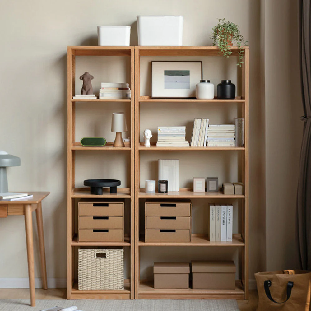 Medolla Natural Solid Oak Storage Shelf
